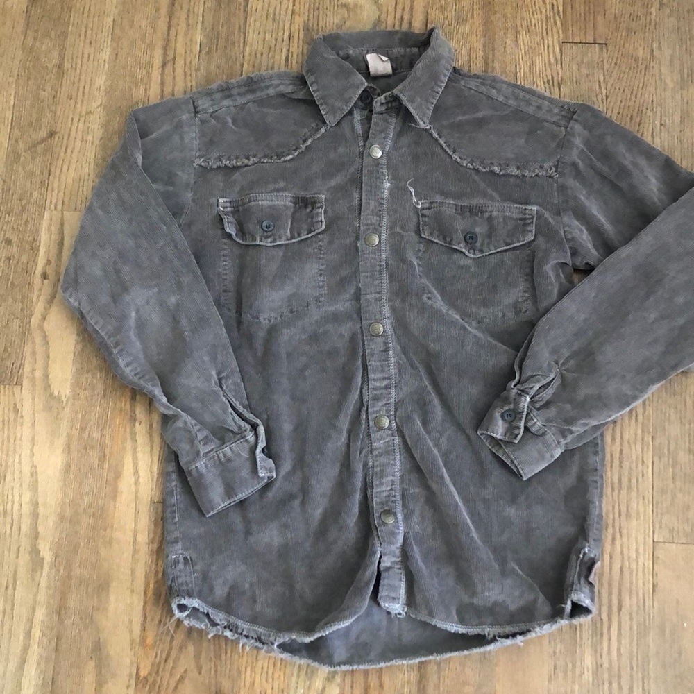 Charlie Rocket snap corduroy shirt/jacket